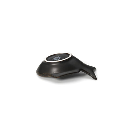 Ceramic fish-shaped bowl, small - brown