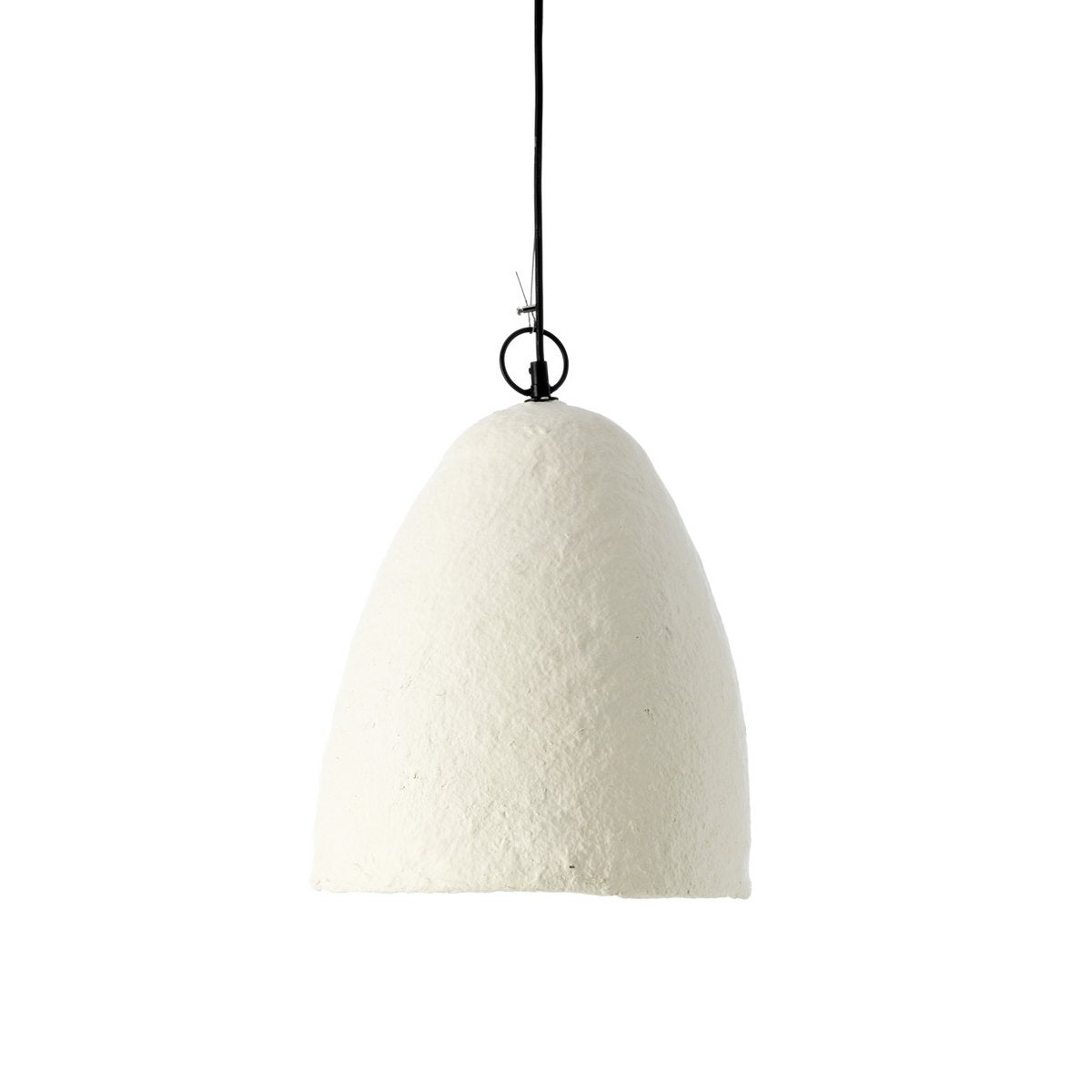 Papier-mâché pendant lamp, 30 cm - White