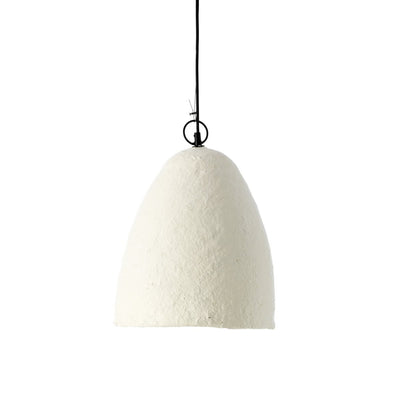 Papier-mâché Pendelleuchte, 30 cm - Weiß