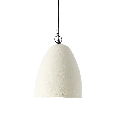Papier-mâché pendant lamp, 30 cm - White