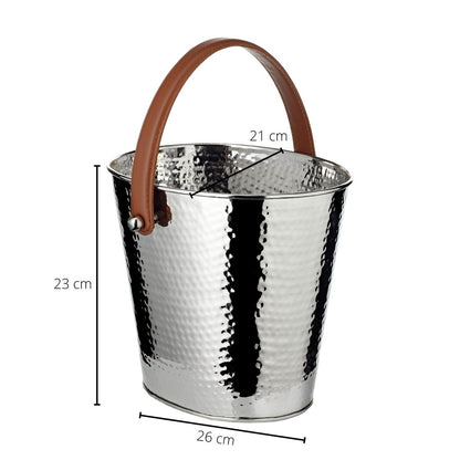 Stainless steel champagne cooler Gavin, hammered, 26 cm