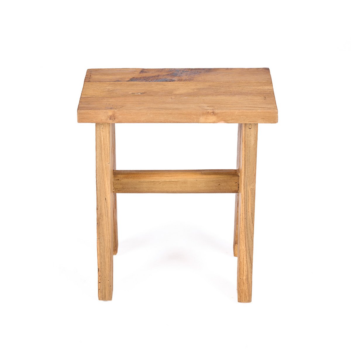 Teakhocker mit stabilen Beinen - 40 cm