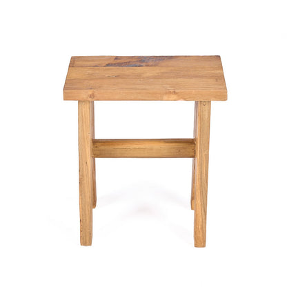 Teakhocker mit stabilen Beinen - 40 cm