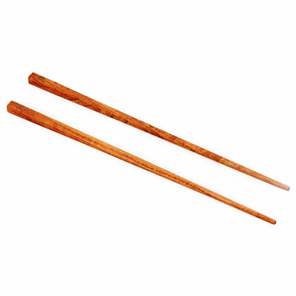 Spisepinde af teaktrærod, 23 cm – naturtræpar