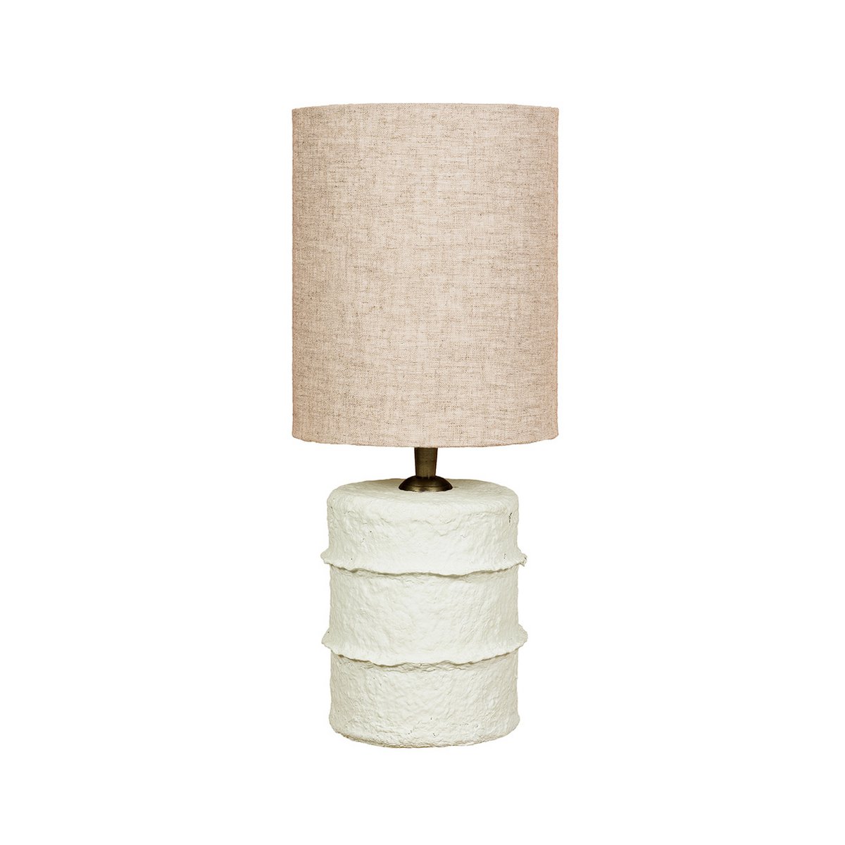 Papier-mâché table lamp, 20 cm - white small