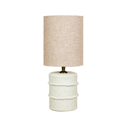 Papier-mâché table lamp, 20 cm - white small