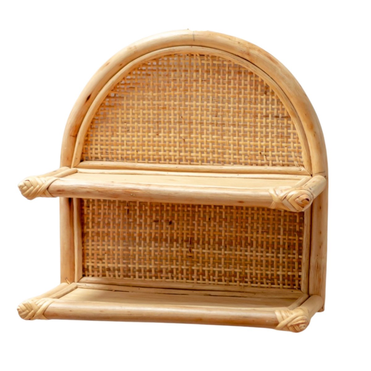 Rattan Wandregal 30×30 cm – handgefertigt in Indonesien