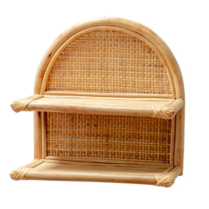 Rattan Wandregal 30×30 cm – handgefertigt in Indonesien