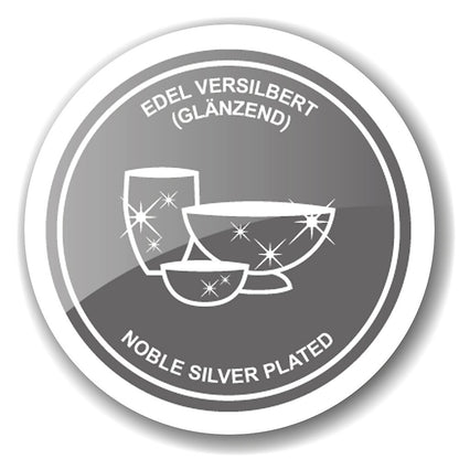 Zink Sektflötengläser 2er Set, 27 cm - versilbert