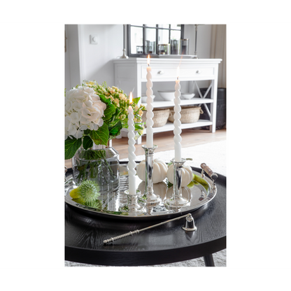 Crystal glass vase Gabi with platinum rim - 19 cm