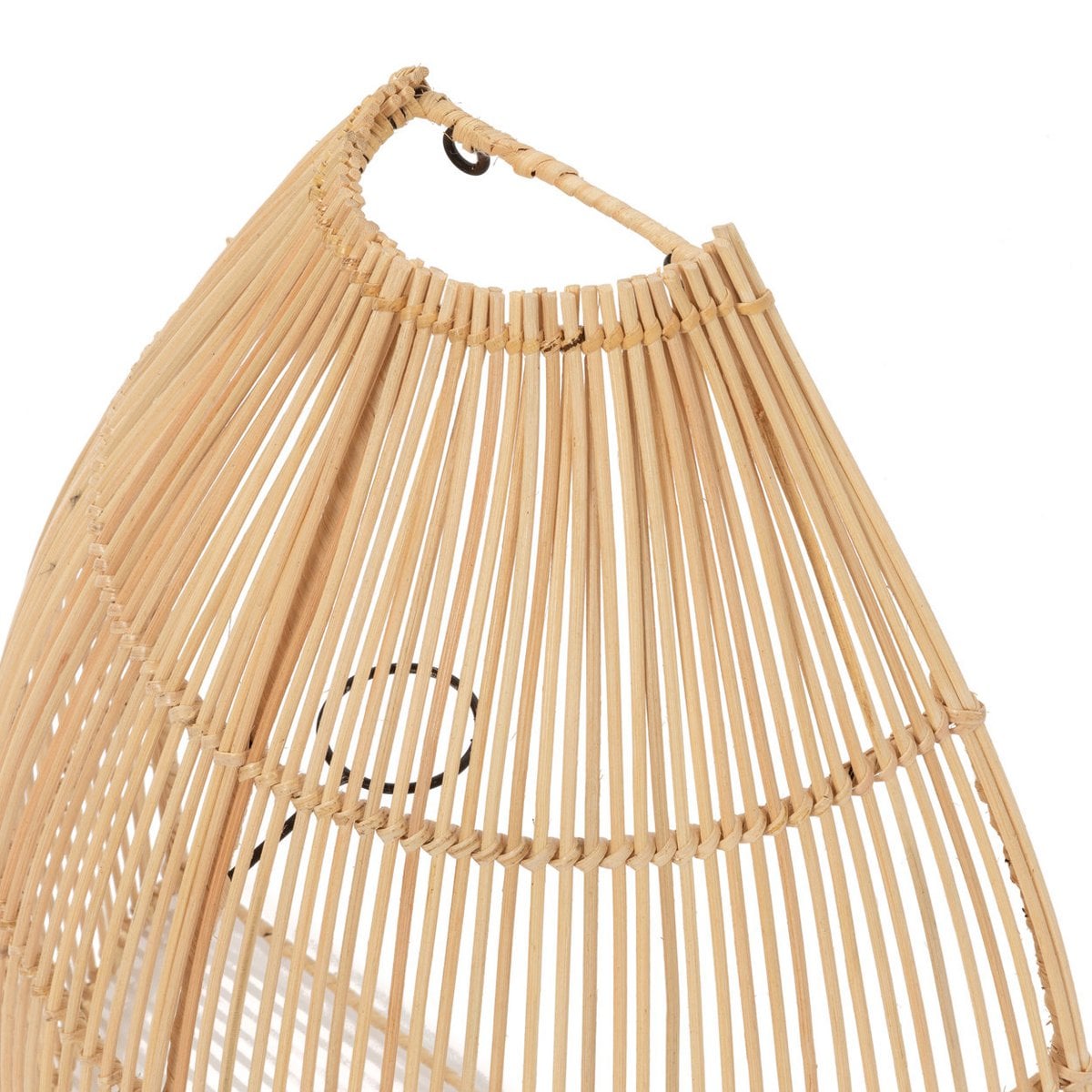 Vægskærm i rattan, 55 cm – beige halvkegleformet kuppel