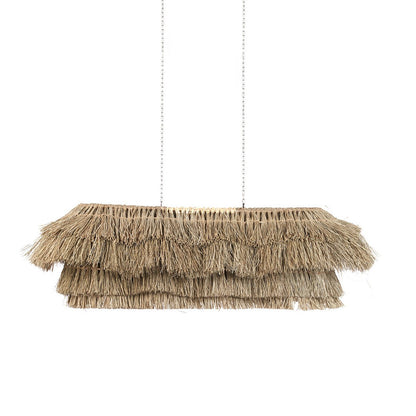 Seagrass fringed pendant shade 140 cm wide – hand-tied