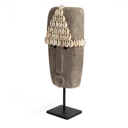 Grauer Sumba-Stein #32 auf Ständer – 32 cm