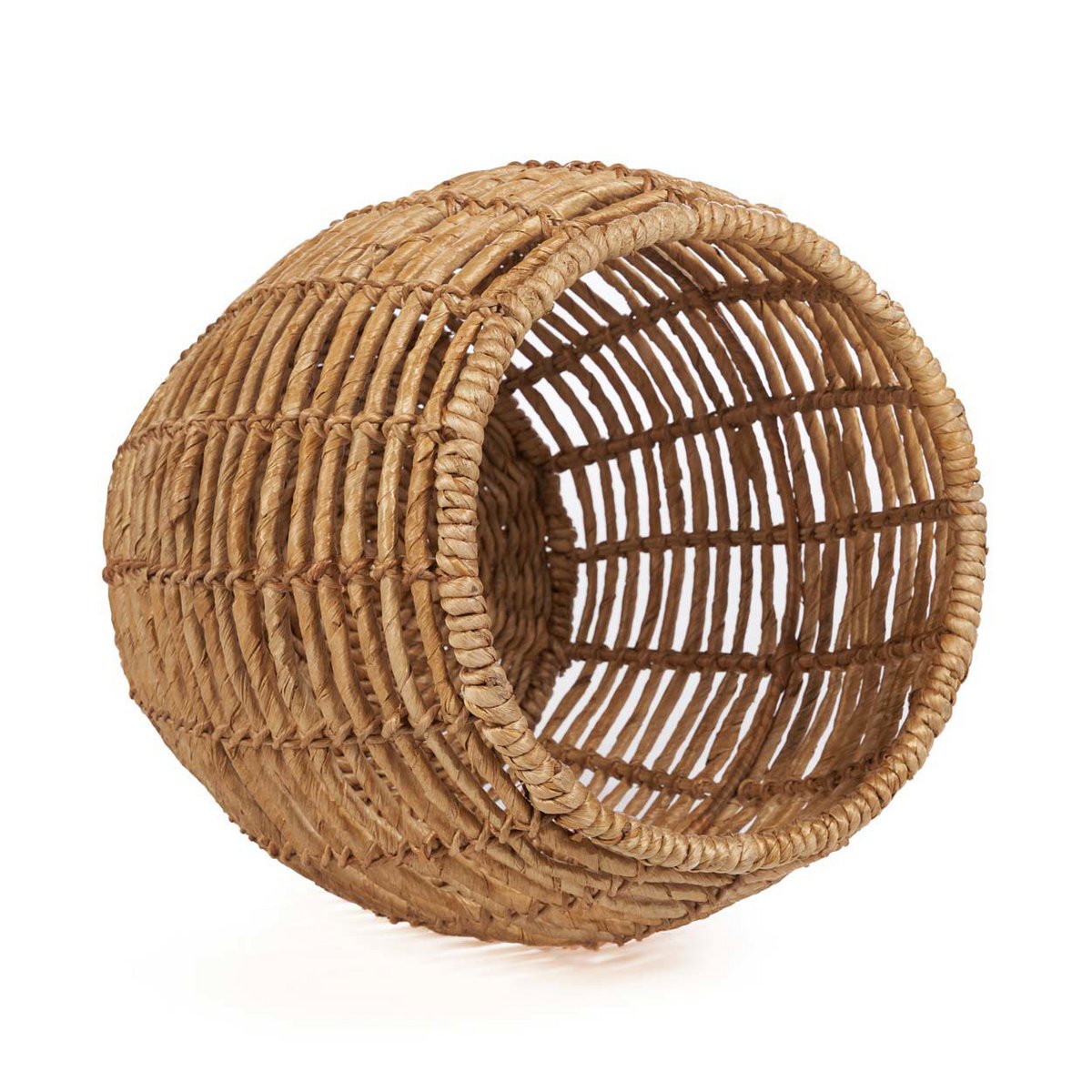 Hocker aus Palmblatt, 48 × 45 cm – Natur-Braun