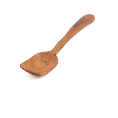 Dessertske i teak, 13 cm - naturlig finish