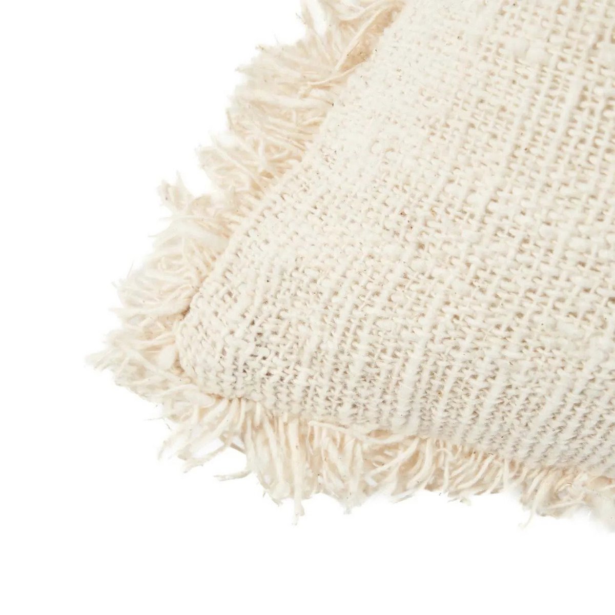 Cotton cushion cover 50×50 cm – palm leaf, natural black