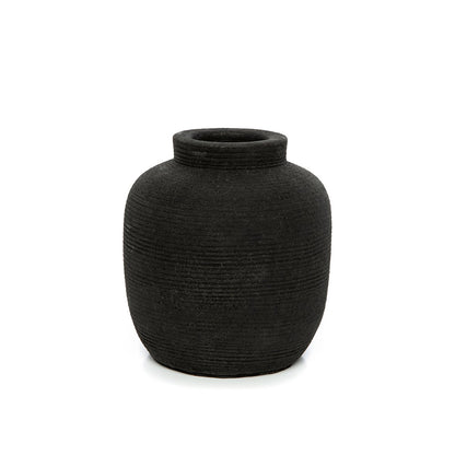 Peaky terrakotta vase, lille - Sort
