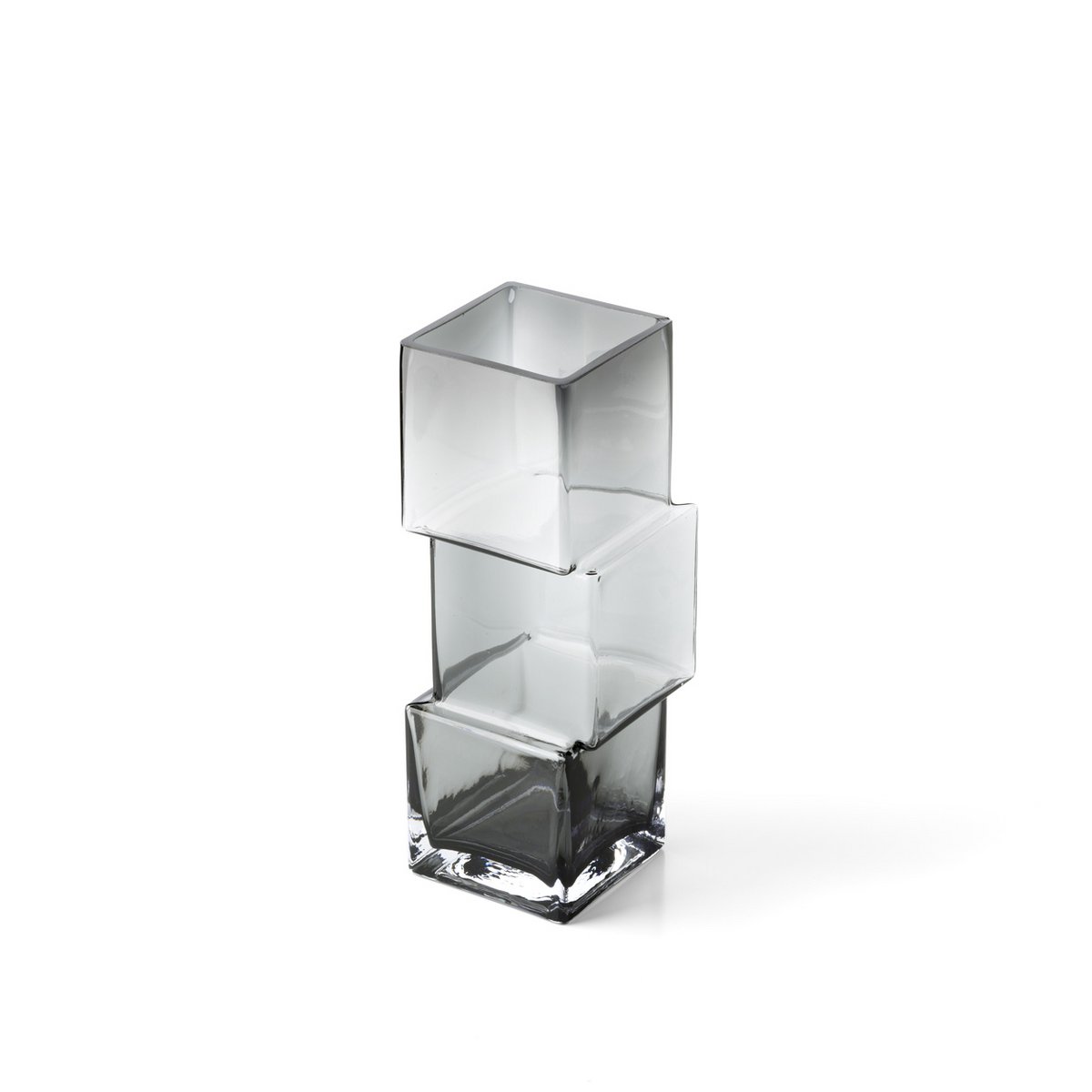 Rummikub glass vase, dark grey, medium
