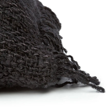 Cotton cushion cover 35×100 cm - black navy, made in India