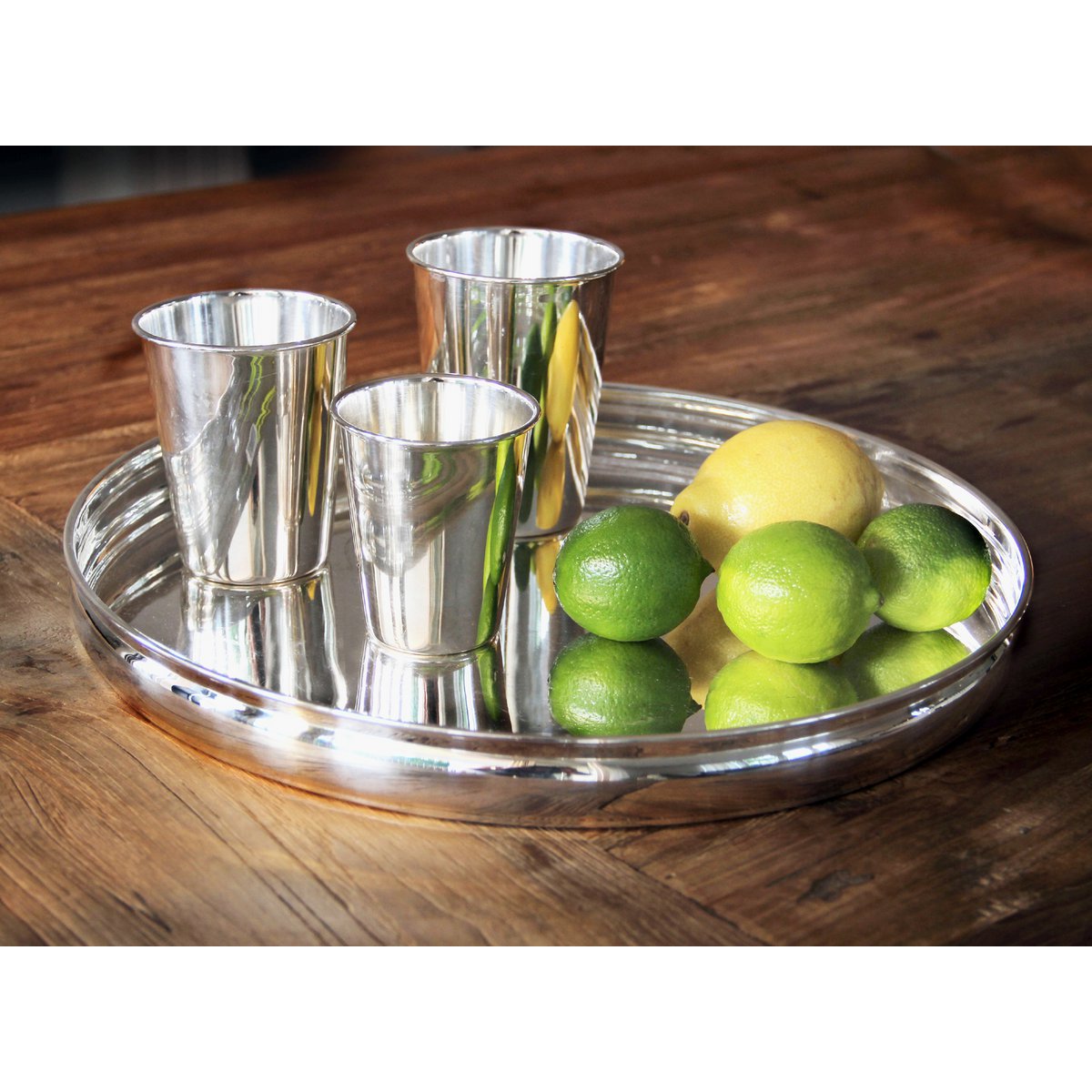 Silver-plated serving tray Segovia, 36 cm round