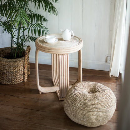 Raffia puf TELU Ø60 cm - kokosfiber & bomuldsfyld
