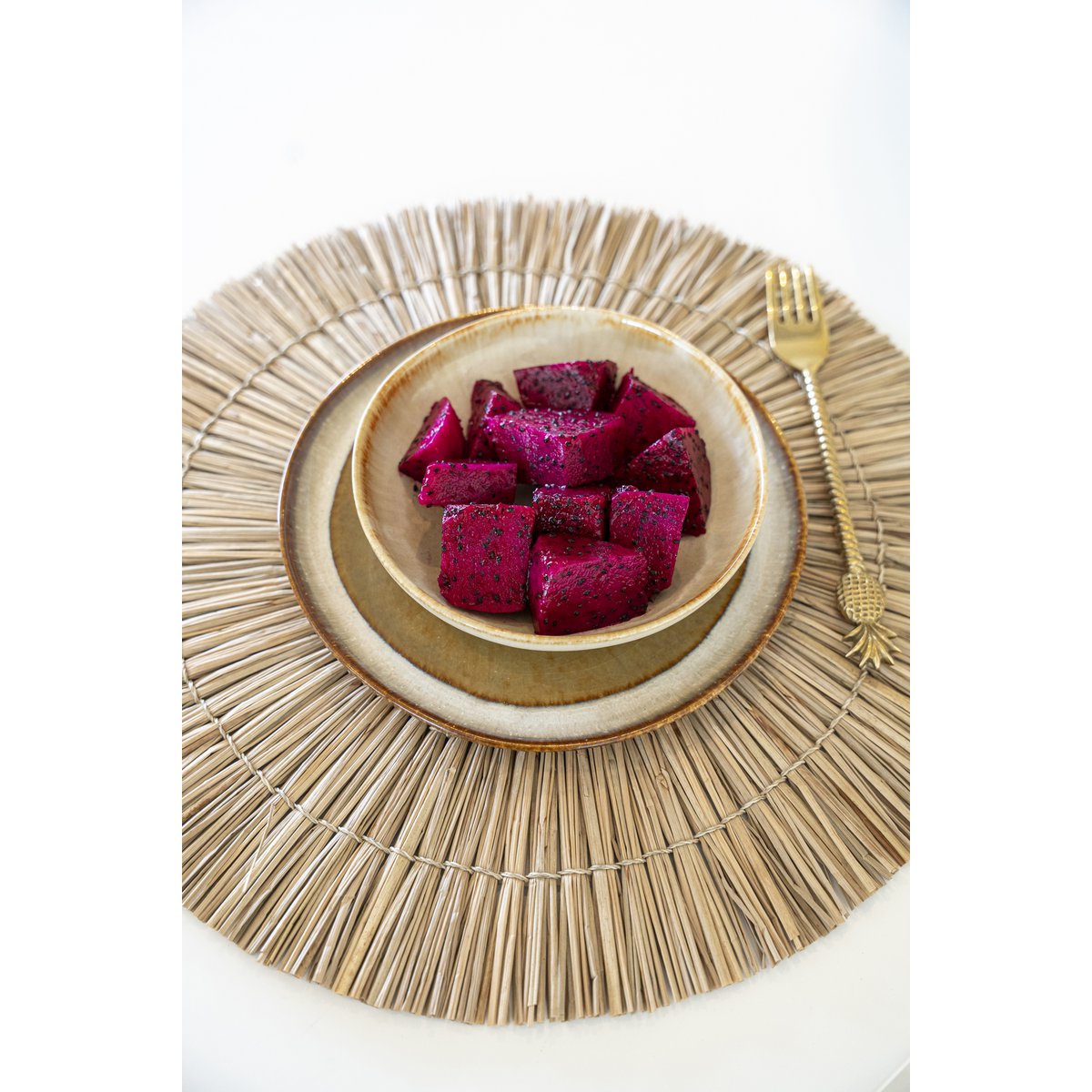 Stentøjs appetittallerken, krakeleret glasur – S