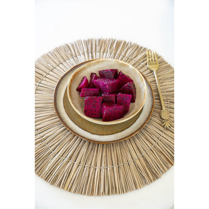 Stentøjs appetittallerken, krakeleret glasur – S