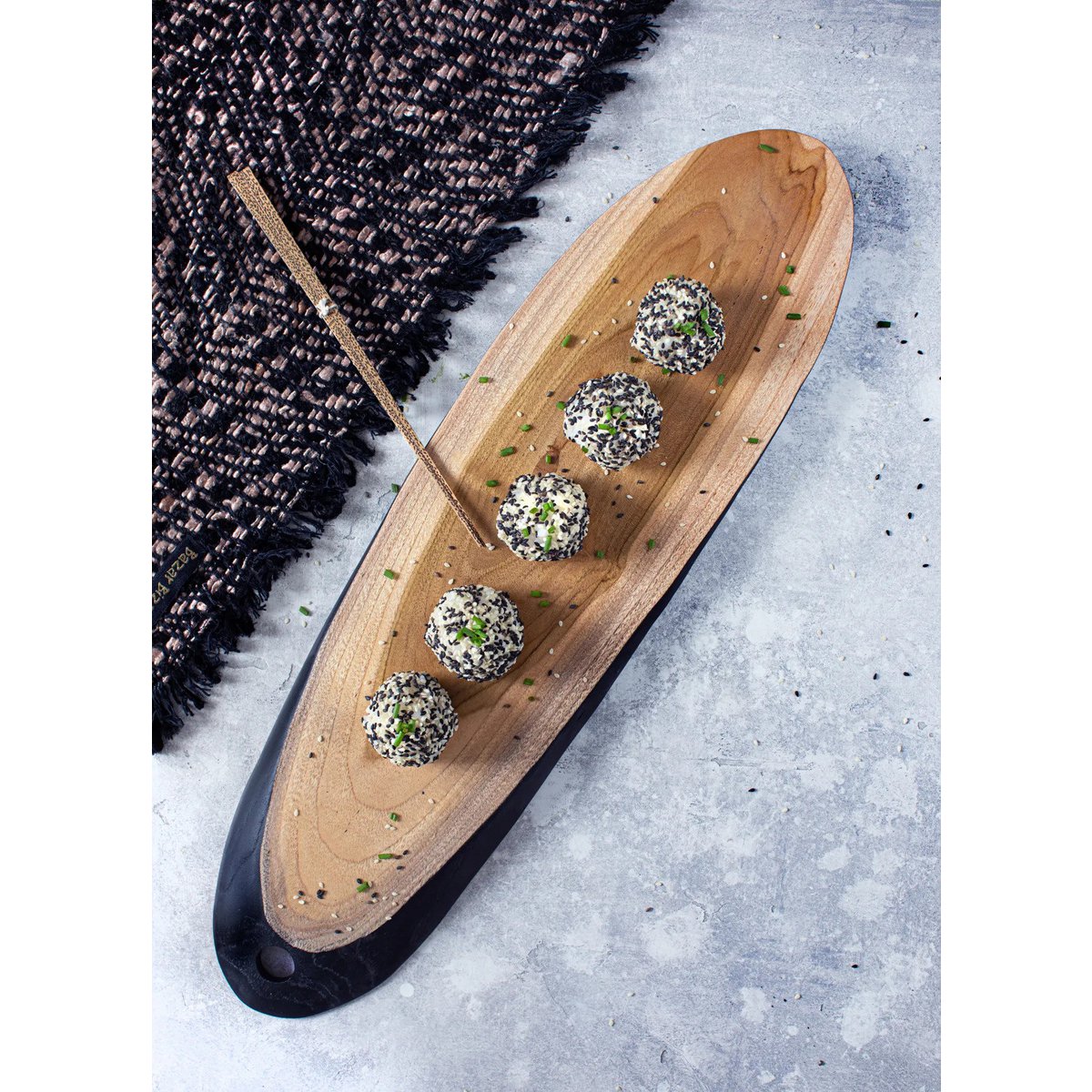 Wood tapas plate 50×15 cm - long serving board