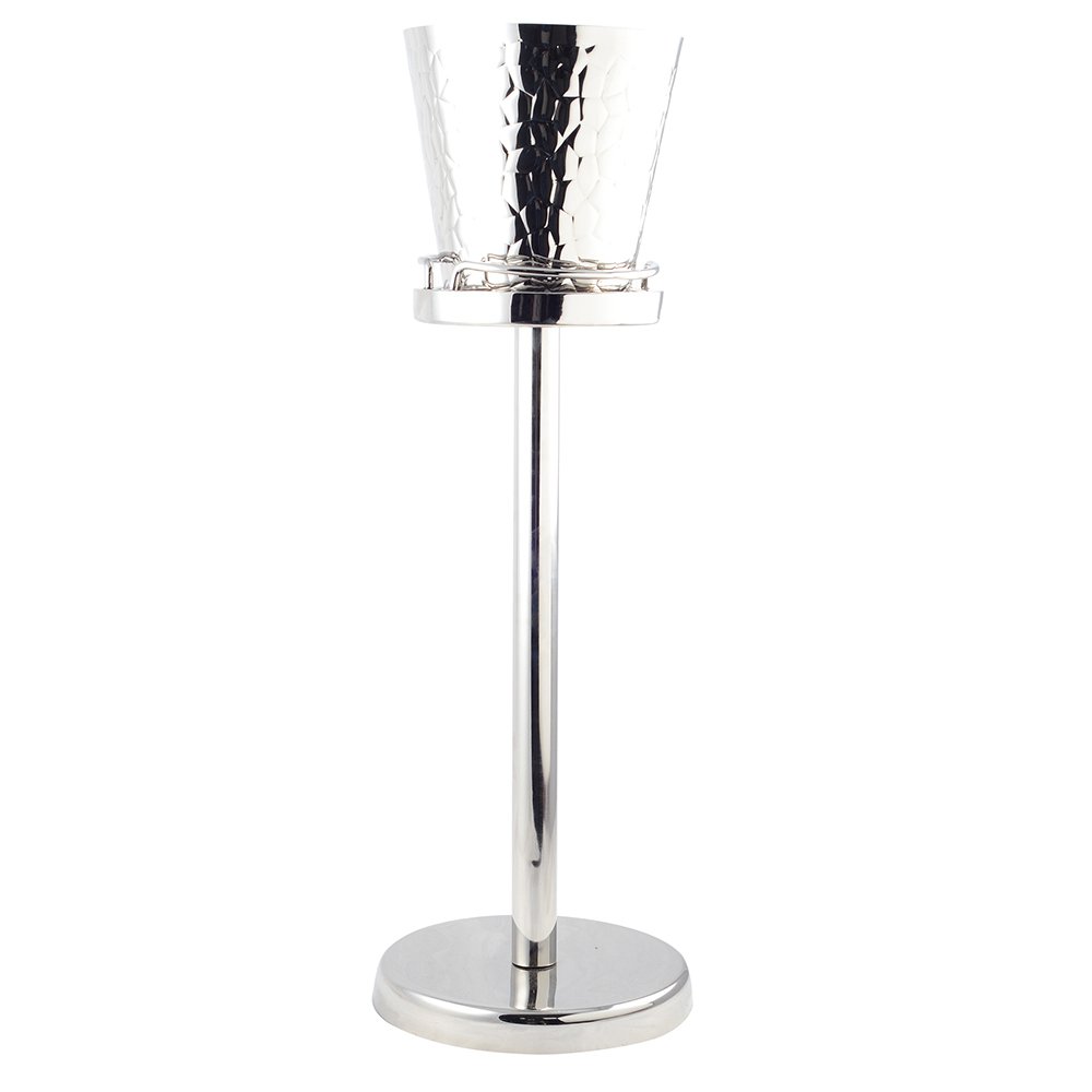 Champagnerkühler aus schwarzem Metall auf Ständer - 80 cm