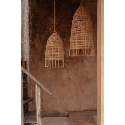 Rattan-Pendelleuchte, Kuppelschirm – M, 60 cm