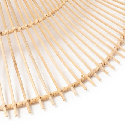 Rattan-Pendelleuchte, breiter Kuppelschirm – XL, 110 cm