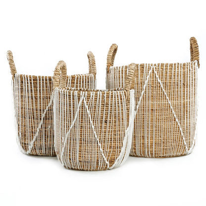 Cotton macrame storage basket 35 × 45 cm - cylinder