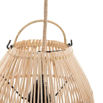 Rattan-Hängeleuchte 25×38 cm – konische Form, handgefertigt