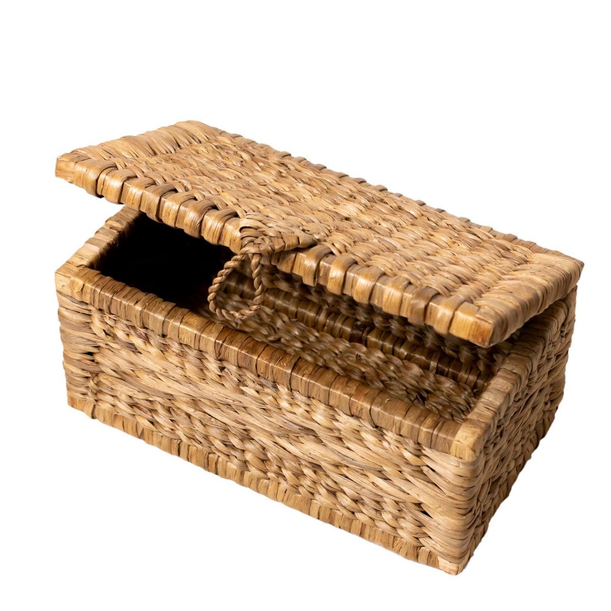 Vandhyacint opbevaringskiste med låg KELANA L – 55×34×50 cm