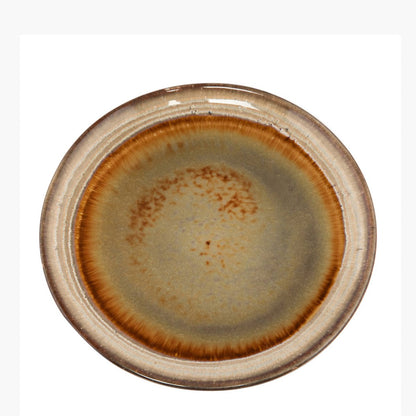 Stoneware salad plate, earthy tones – M