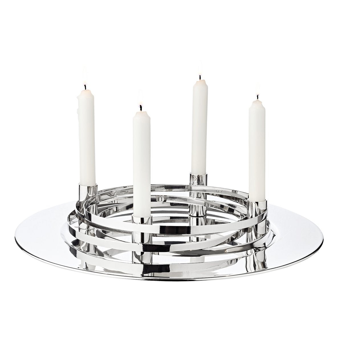 Adventskrans i rustfrit stål La Avia, 40 cm