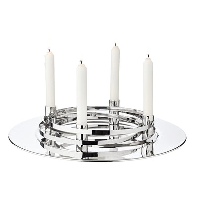 Adventskrans i rustfrit stål La Avia, 40 cm