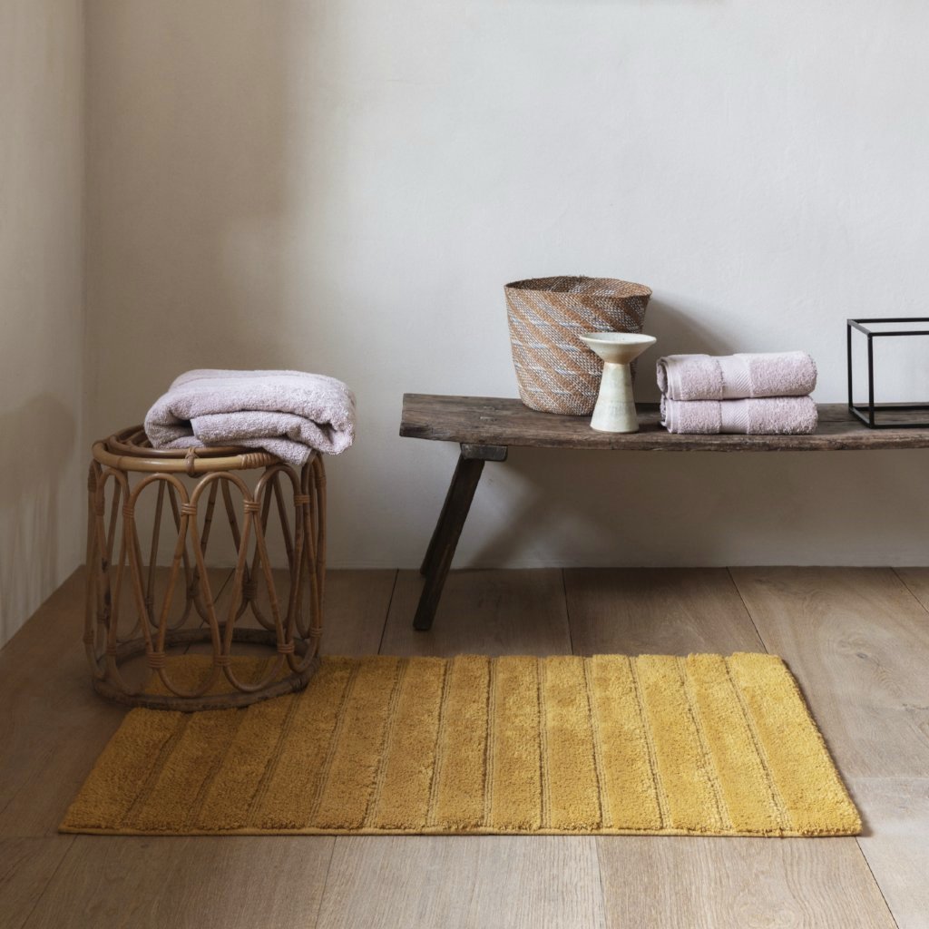 California Cotton Bath Mat 60×100 cm - Ochre