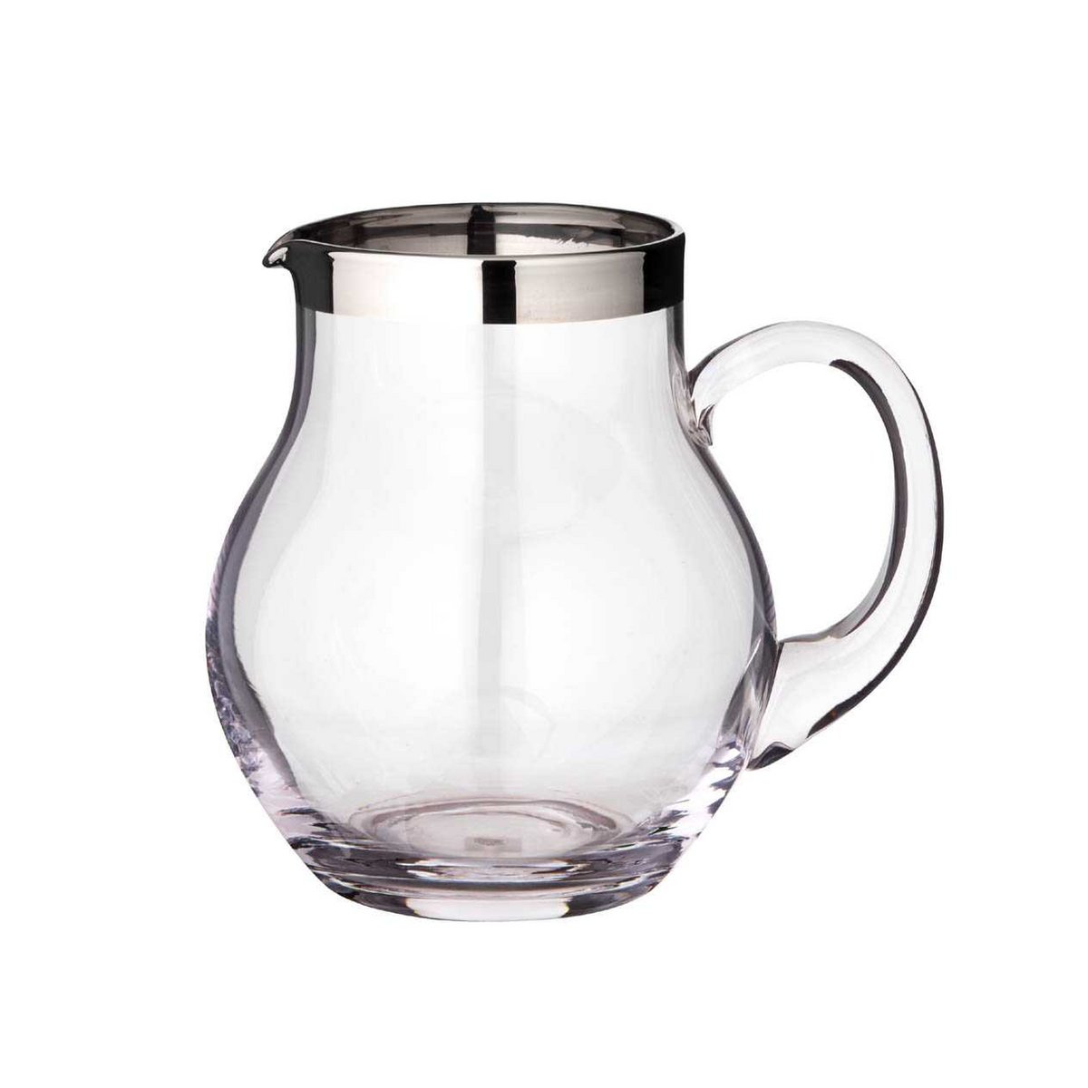 Kristallkaraffe Olivia 1,0 L – Platinrand, mundgeblasen