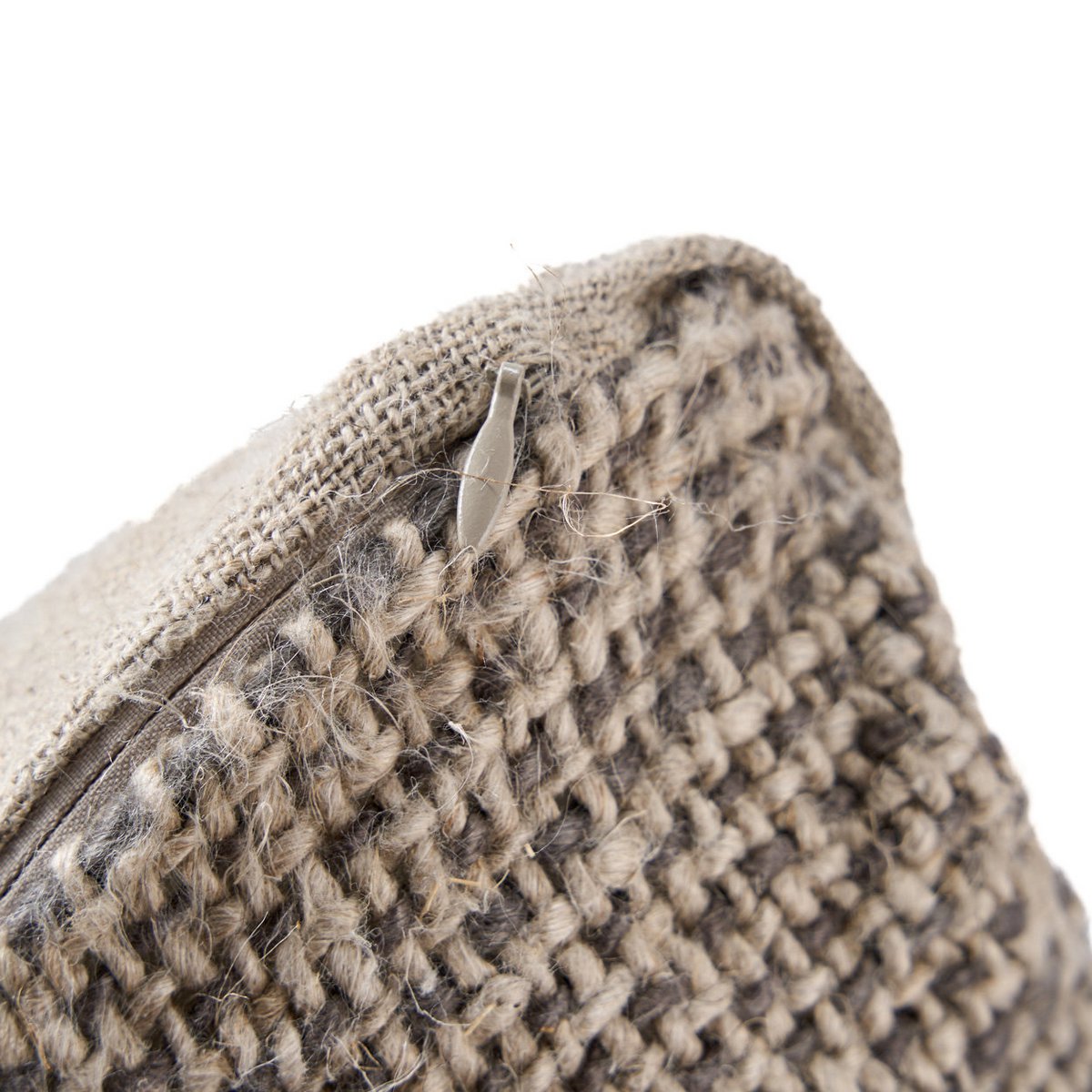 Leinenkissenbezug 50×50 cm – Naturschwarz-Korntextur