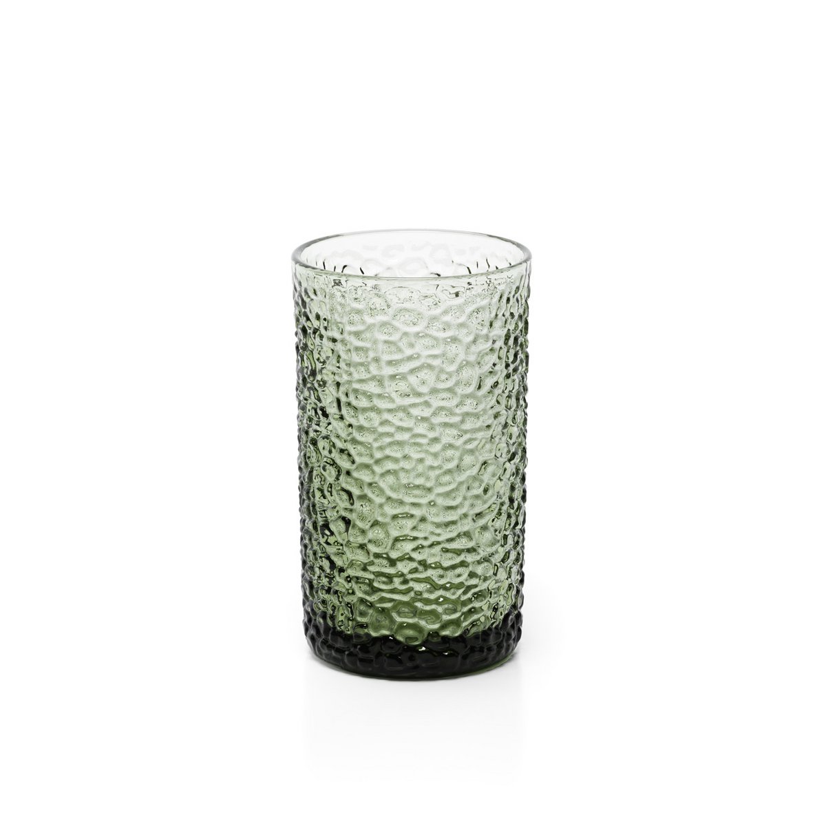 Green glass highball 8 × 14 cm - weighted base