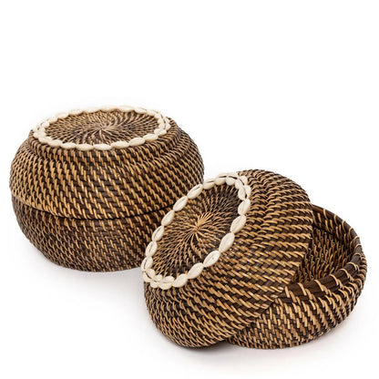 Colonial gætte-gætte-kurv, rattan - M