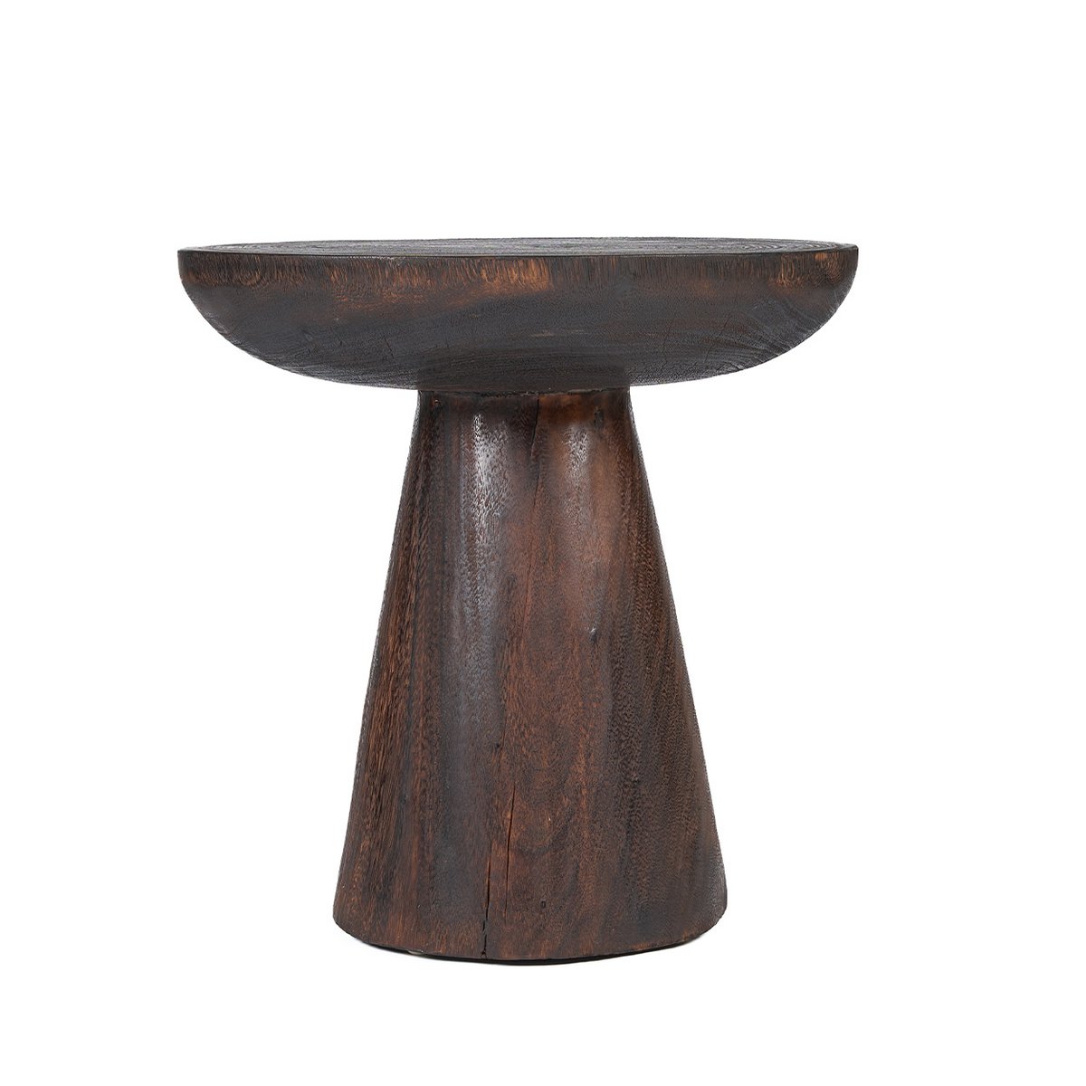 Cone Alone sidebord, 50 cm - Mørk valnød