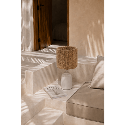 Seegras-Tischlampenschirm, 30 cm – Naturgeflecht