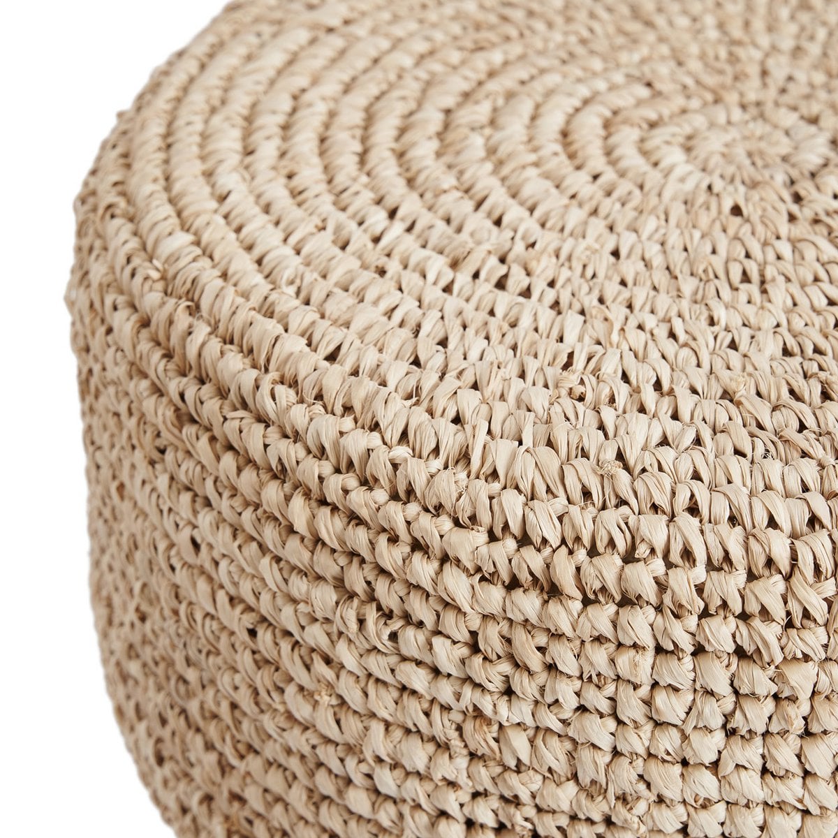 Træ barstol i raffia, 75 cm høj – håndlavet i Indonesien