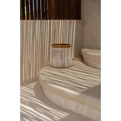 Pandan shell basket 34 × 40 cm - cylinder