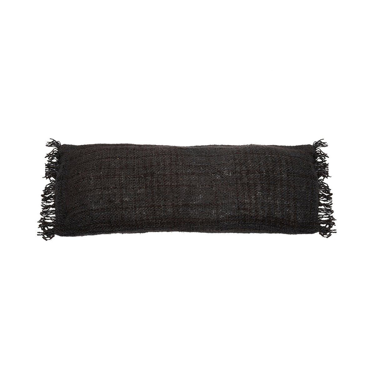 Cotton cushion cover 35×100 cm - black navy, made in India