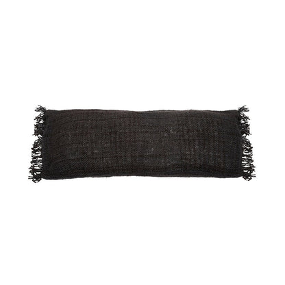 Cotton cushion cover 35×100 cm - black navy, made in India