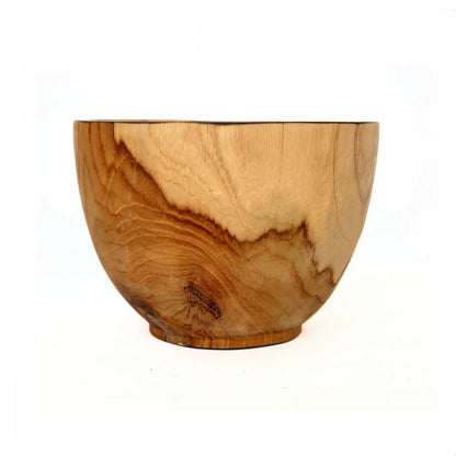 Skål af teaktræ, 15 cm - rund, naturlig