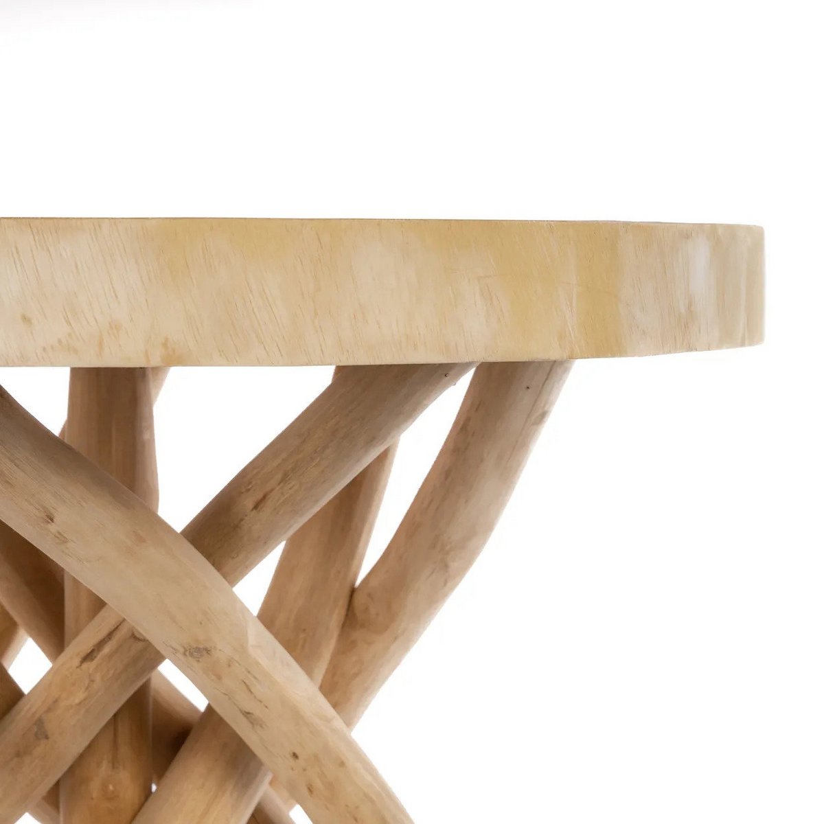 Teak side table, 60 cm - branch base